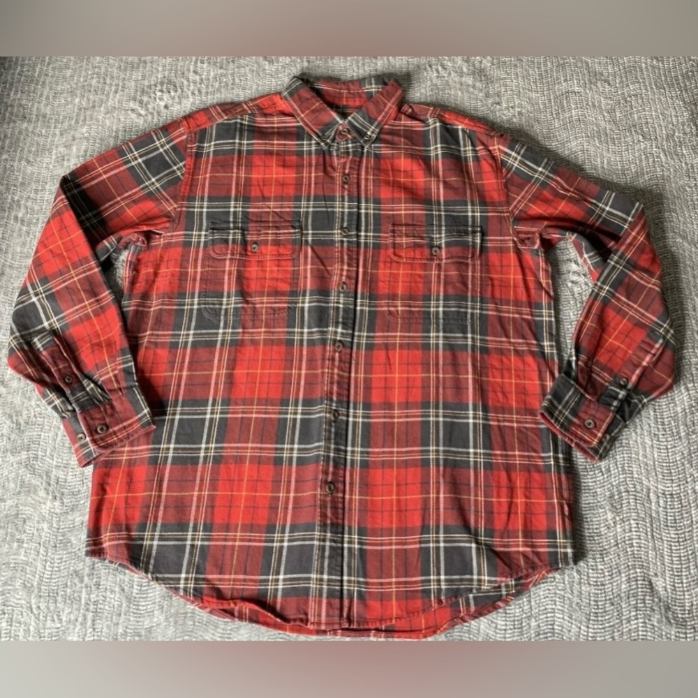 3/$20 Marino Bay Multicolored Men's Button Up Collared Plaid Flannel Shirt